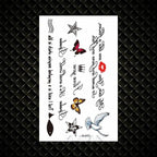 Fashion Small Sexy Black Temporary Waterproof Tattoo Cute Star Heart Tattoos Sticker Body Finger Tattoo For Kids Womens