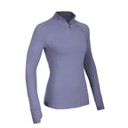 Women's Running Athletic Workout Yoga Shirts Long Sleeves Quarter-Zip