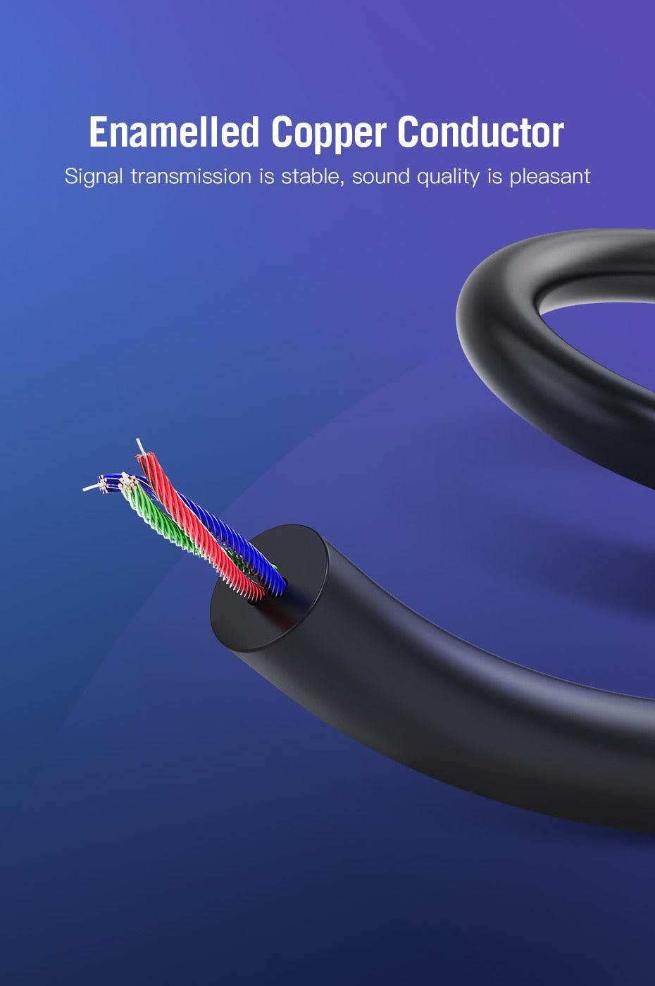 2.5mm to 3.5mm Aux Audio cable Jack For Car Smart Phone Speaker Headphone Moible Phone Stevvex