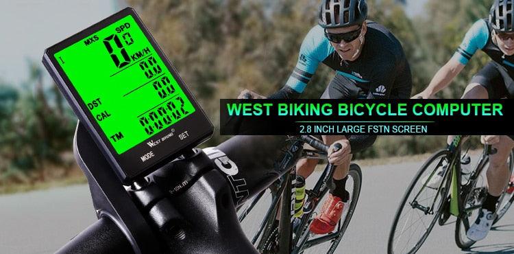 Bicycle Computer Digital Speedometer Backlight Wireless Wired Bike Stopwatch Computer Waterproof Backlight With Digital LCD Display For Outdoor Cycling And Fitness Multi-Function Gifts For Bikers Men Stevvex