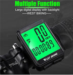 Bicycle Computer Digital Speedometer Backlight Wireless Wired Bike Stopwatch Computer Waterproof Backlight With Digital LCD Display For Outdoor Cycling And Fitness Multi-Function Gifts For Bikers Men Stevvex