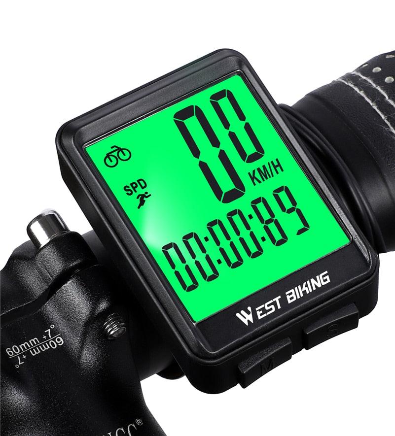Bicycle Computer Digital Speedometer Backlight Wireless Wired Bike Stopwatch Computer Waterproof Backlight With Digital LCD Display For Outdoor Cycling And Fitness Multi-Function Gifts For Bikers Men Stevvex