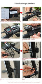 Waterproof Bicycle Bike Cycle LCD Display Digital Computer Bike Speedometer Waterproof And Cycling Odometer With Automatic Wake-up LCD Display Outdoor Sport Computer Speedometer Stevvex