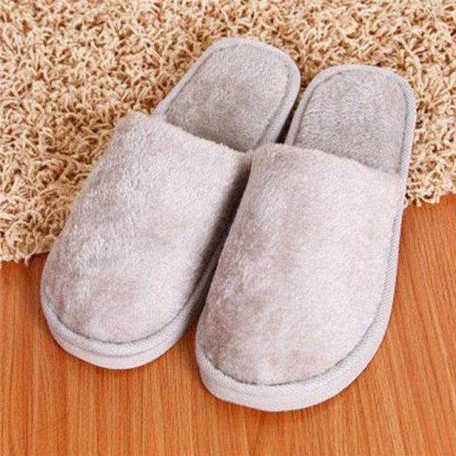 Women Home Slippers Autumn Winter Warm Furry Plush Shoes Indoor Bedroom Light EVA Couple Cotton Slipper House Memory Foam Slippers Furry Faux Fur Lined Bedroom Shoes Stevvex