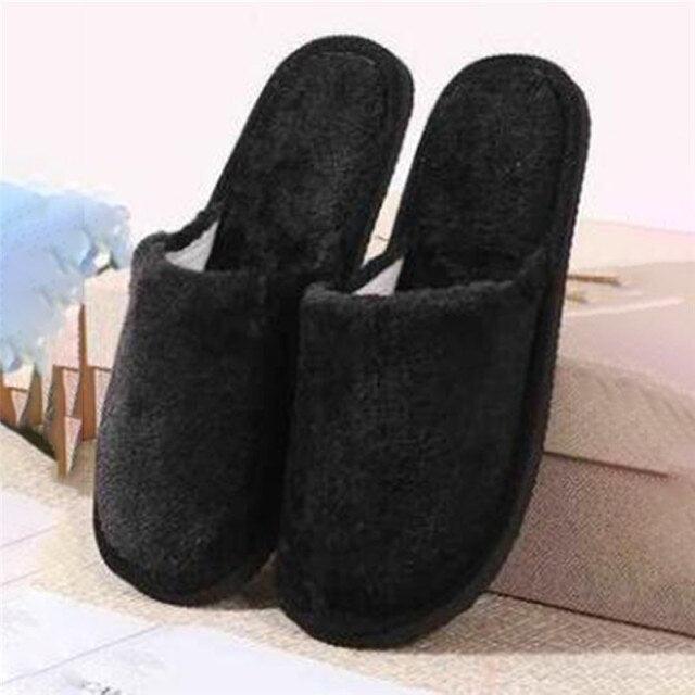 Women Home Slippers Autumn Winter Warm Furry Plush Shoes Indoor Bedroom Light EVA Couple Cotton Slipper House Memory Foam Slippers Furry Faux Fur Lined Bedroom Shoes Stevvex
