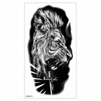 Big Tiger Lion Waterproof Temporary Sticker Tattoo Arm Legs Fake Tattoo Stickers For Adults Realistic Luxury Design For Mens Womens