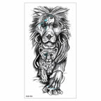 Big Tiger Lion Waterproof Temporary Sticker Tattoo Arm Legs Fake Tattoo Stickers For Adults Realistic Luxury Design For Mens Womens