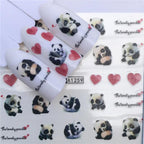 Nail Art Water Transfer Stickers Anime Mouse Animal Kid slider adhesive Watermark Decals Women Beauty Wedding Nails  Decal Self-Adhesive 3D Wave Design Decoration for Women Girls Art Stickers Decal Decoration Metallic Curve Strip Line Nail Stevvex