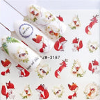 Nail Art Water Transfer Stickers Anime Mouse Animal Kid slider adhesive Watermark Decals Women Beauty Wedding Nails  Decal Self-Adhesive 3D Wave Design Decoration for Women Girls Art Stickers Decal Decoration Metallic Curve Strip Line Nail Stevvex