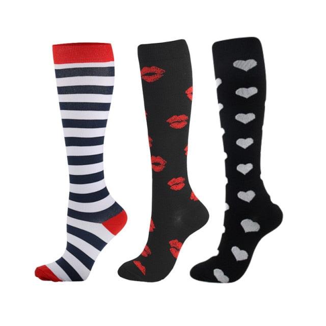 Compression Socks Athletic Best Graduated Breathable Nursing Socks Fit Running Outdoor Sports Socks Hiking Socks For Athlete Men And Women Stevvex