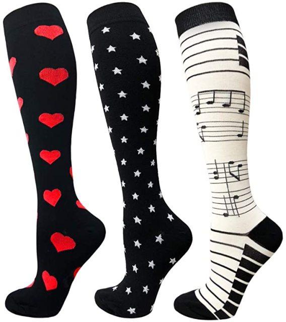 Compression Socks Athletic Best Graduated Breathable Nursing Socks Fit Running Outdoor Sports Socks Hiking Socks For Athlete Men And Women Stevvex