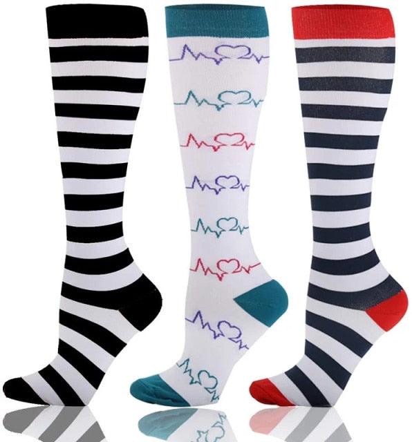 Compression Socks Athletic Best Graduated Breathable Nursing Socks Fit Running Outdoor Sports Socks Hiking Socks For Athlete Men And Women Stevvex