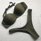 Bikini Push Up Swimsuit Female Swimwear Women's Bathing Suits Push Up Underwire Bikini Set Padded Two Piece Swimsuits Women Two-pieces Durable Bikini Set With Bra Cup Modern Bathing Suit Stevvex
