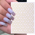 Gold 3D Nail Sticker Curve Stripe Lines Nails Stickers Gradient Adhesive Striping Tape Nail Foil Nail Art Stickers Decals Silver Strip Line Nail Decal Self-Adhesive 3D Wave Decal Decoration Metallic Curve Design Decoration for Women Girls Stevvex