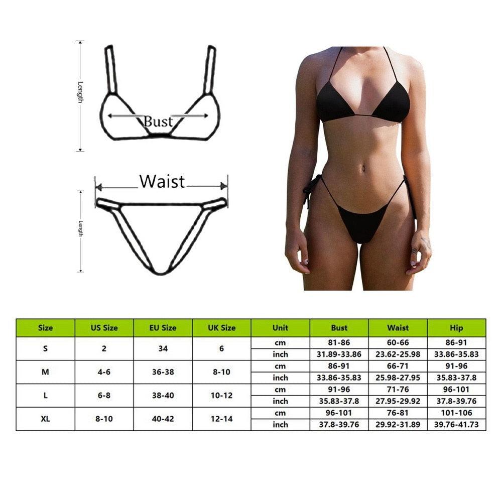 Push Up Bikini Set Swimsuits High Waist Swimwear Women Ribbed Bathing Suits Brazilian Bikinis Swimsuit for Women  Bottom Triangle Bikinis Top Bathing Suit Stevvex