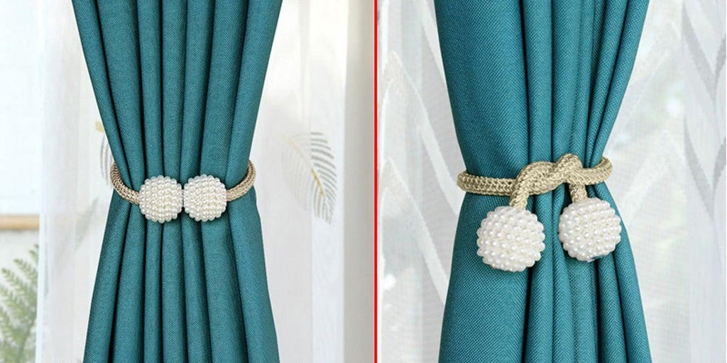 Pearl Magnetic Curtain Clip Curtain Holder Tieback Buckle Clips Hanging Ball Buckle Tie Back Curtain Accessories Home Decor  Decorative Curtain Holdbacks Crystal Tie Backs For Curtains Curtain Holders For Window Draperies Stevvex