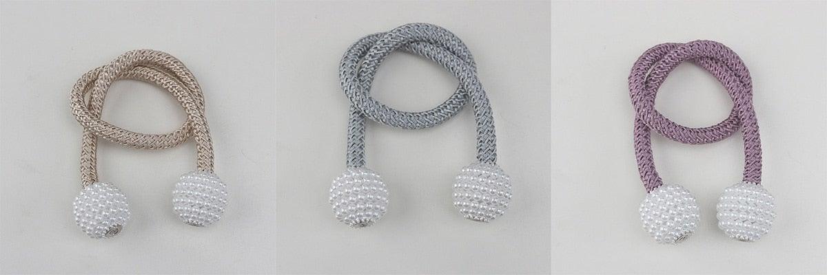 Pearl Magnetic Curtain Clip Curtain Holder Tieback Buckle Clips Hanging Ball Buckle Tie Back Curtain Accessories Home Decor  Decorative Curtain Holdbacks Crystal Tie Backs For Curtains Curtain Holders For Window Draperies Stevvex