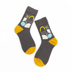 Unisex Painting Style Crew Socks Women Streetwear Skateboard Sport Cycling Designer Socks For Men And Women