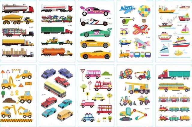 10pcs Dinosaur Sticker Temporary Tatoo Waterproof Colorful Elegant Children Tattoos Stevvex