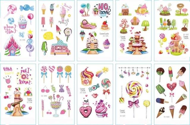 10pcs Dinosaur Sticker Temporary Tatoo Waterproof Colorful Elegant Children Tattoos Stevvex