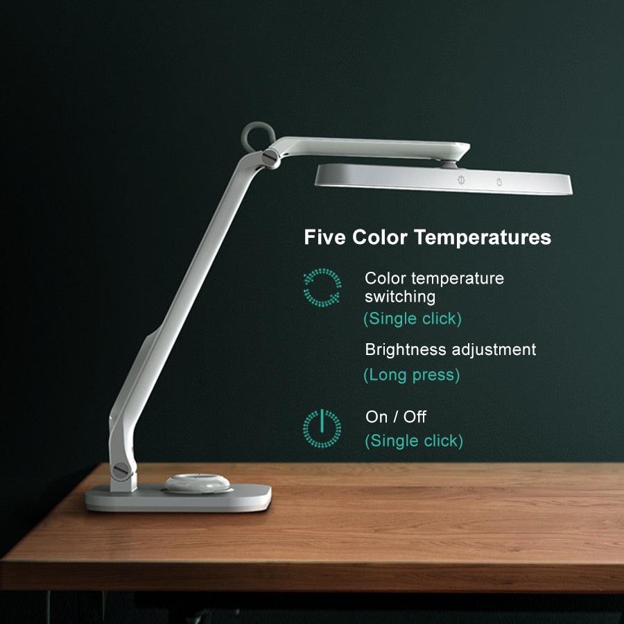 Remote Control LED Desk Lamp Eye-Caring Adjustable Office Lamp USB Charging Touch Control Memory Function Reading Table Lights Decorative Table Lamp Cute Study Lamps for Bedroom Décor Stevvex