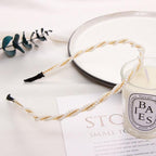 Simulation Pearl Hairbands Women Hair Accessories Korean Handmade Bow Flower Hoops Headband Wedding Ornaments Gorgeous Hair Accessories For Women