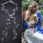 Crystal Pearl Bridal Tiaras Hairbands Hairpins Bridesmaid Diamante Hair Vine Accessories Wedding Jewelry 35cm Headwear Gorgeous Hair Accessories For Women Stevvex