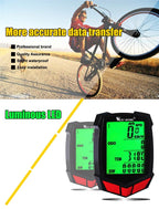 Bicycle Computer Wireless 20 Functions Speedometer Odometer Cycling Wireless Bike Computer Waterproof Bicycle Speedometer Odometer Support Smart Sensor LCD Backlight Display For Road Cycling Stevvex