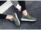 Womens Light Weight Running Sneakers Air Sole Breathable High Quality Sport Women Mesh Running Casual Slip On Flats Comfortable Walking Air Cushion Sneakers Stevvex