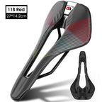 Ultra Light Comfortable Bicycle Saddle Mountain Road Bike Seat Soft Leather Hollow Breathable Cushion Seat Ergonomics Design Breathable Suspension Gel Bike Saddle Cushion For Mountain Bike Road Bike Stevvex
