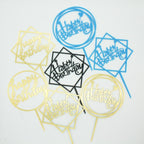 Happy Birthday Cake Topper Gold Cake Topper Acrylic Cake Topper Happy Birthday Cake Topper Cake Decoration Acrylic Letter Cake Toppers Party Supplies Happy Birthday Black Cake Decorations Stevvex