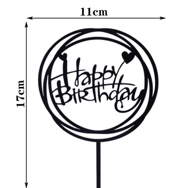 Happy Birthday Cake Topper Gold Cake Topper Acrylic Cake Topper Happy Birthday Cake Topper Cake Decoration Acrylic Letter Cake Toppers Party Supplies Happy Birthday Black Cake Decorations Stevvex