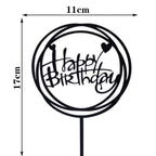Happy Birthday Cake Topper Gold Cake Topper Acrylic Cake Topper Happy Birthday Cake Topper Cake Decoration Acrylic Letter Cake Toppers Party Supplies Happy Birthday Black Cake Decorations Stevvex