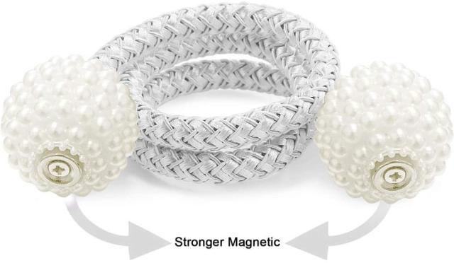 Magnets Curtains Clamps Curtain Holder Pompom Tieback Magnetic Clips Hanging Balls Tie Back Home Decoration Accessories Magnetic Curtain Tiebacks European Style Decorative Curtain Drape Tie With Strong Magnetic For Home And Office Decoration Stevvex