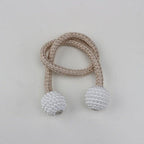 Magnets Curtains Clamps Curtain Holder Pompom Tieback Magnetic Clips Hanging Balls Tie Back Home Decoration Accessories Magnetic Curtain Tiebacks European Style Decorative Curtain Drape Tie With Strong Magnetic For Home And Office Decoration Stevvex