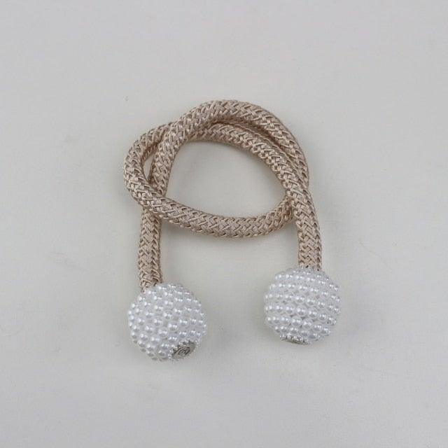 Magnets Curtains Clamps Curtain Holder Pompom Tieback Magnetic Clips Hanging Balls Tie Back Home Decoration Accessories Magnetic Curtain Tiebacks European Style Decorative Curtain Drape Tie With Strong Magnetic For Home And Office Decoration Stevvex