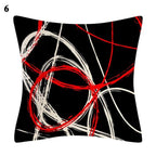 Red Abstract Cushion Cover Geometric Pillow Cases Sofa Decorative Modern Abstract Painting Pillow Case Beautiful Cushion Covers  Fashion Pillowcase Pillow Cover Stevvex