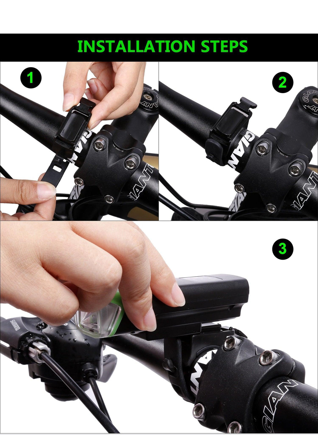Front Bicycle Light USB Rechargeable LED Bike Light Waterproof Cycling Headlight Climbing Safety Flashlight Lamps Bike Light Super Bright Bicycle Light Easy To Install Fits All Bikes Headlights With Modes Stevvex
