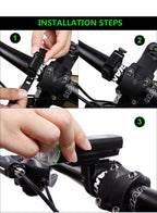 Front Bicycle Light USB Rechargeable LED Bike Light Waterproof Cycling Headlight Climbing Safety Flashlight Lamps Bike Light Super Bright Bicycle Light Easy To Install Fits All Bikes Headlights With Modes Stevvex