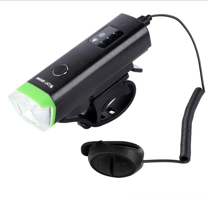 Front Bicycle Light USB Rechargeable LED Bike Light Waterproof Cycling Headlight Climbing Safety Flashlight Lamps Bike Light Super Bright Bicycle Light Easy To Install Fits All Bikes Headlights With Modes Stevvex