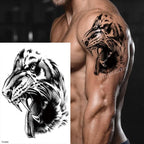 Fashion Temporary Sticker Tiger Tattoo Waterproof Removable Realistic Body Tatoo For Mens