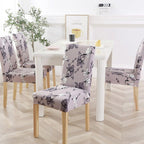 New Chair Covers Spandex Stretch Chair Covers Dining Slipcover Decorative Chair Cover floral For Kitchen Wedding Banquet Hotel Stretch Armless Chair Slipcover for Dining Room Seat Cushion, Spandex Kitchen Parson Chair Protector Cover, Removable & Washable Stevvex