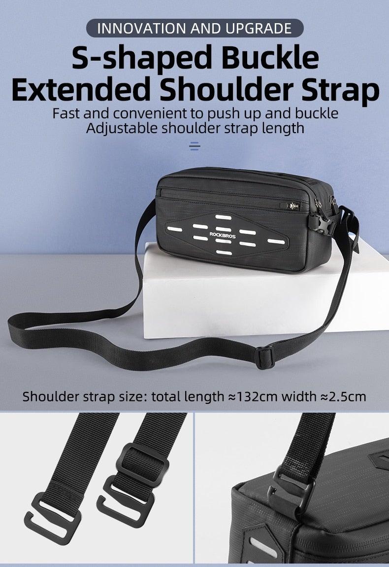 Bike Bag Front Bicycle Portable Handlebar Multi-purpose Large Capacity Backpack Road Cycling Frame Tube Bag Bike Handlebar Bag Front Frame Bag Bike Basket Storage Bag Bicycle Top Tube Bag Lightweight With Shoulder Straps For Road Mountain Bike Cycling Stevvex