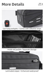 Bike Bag Front Bicycle Portable Handlebar Multi-purpose Large Capacity Backpack Road Cycling Frame Tube Bag Bike Handlebar Bag Front Frame Bag Bike Basket Storage Bag Bicycle Top Tube Bag Lightweight With Shoulder Straps For Road Mountain Bike Cycling Stevvex