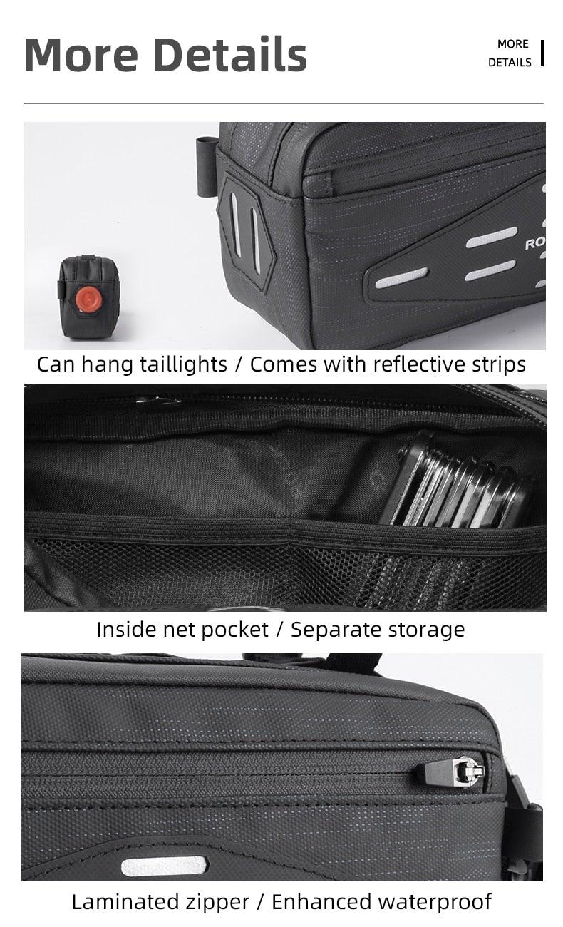 Bike Bag Front Bicycle Portable Handlebar Multi-purpose Large Capacity Backpack Road Cycling Frame Tube Bag Bike Handlebar Bag Front Frame Bag Bike Basket Storage Bag Bicycle Top Tube Bag Lightweight With Shoulder Straps For Road Mountain Bike Cycling Stevvex