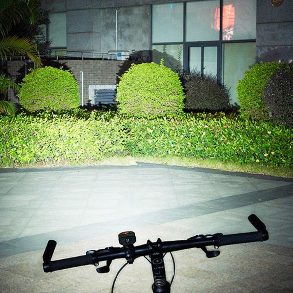 USB Rechargeable Handlebar Headlight Front Bike Light LED Lamp Built-In Rechargeable Bike Light Front And Rear Super Bright Bicycle Headlight And Tail Light Set 4 Lighting Modes