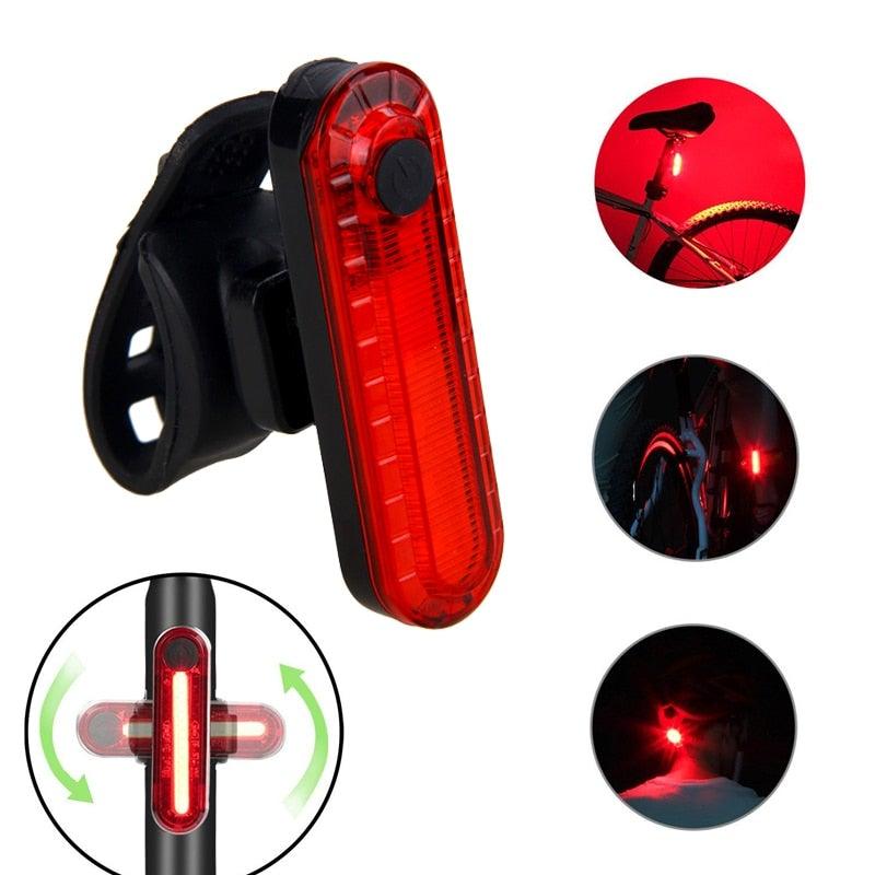 USB Rechargeable Handlebar Headlight Front Bike Light LED Lamp Built-In Rechargeable Bike Light Front And Rear Super Bright Bicycle Headlight And Tail Light Set 4 Lighting Modes