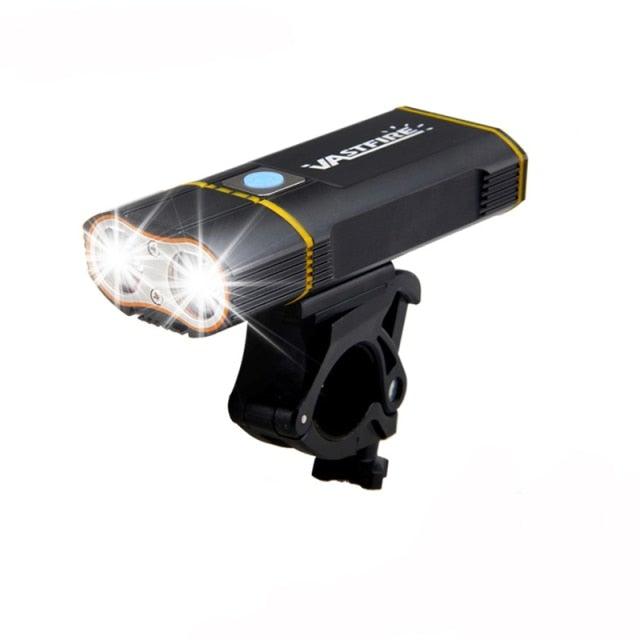 USB Rechargeable Handlebar Headlight Front Bike Light LED Lamp Built-In Rechargeable Bike Light Front And Rear Super Bright Bicycle Headlight And Tail Light Set 4 Lighting Modes