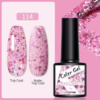 Spring Summer Nail Gel Polish Colorful UV LED Diamond Stylish Glossy and Matte Fashion Design For Womens Stevvex