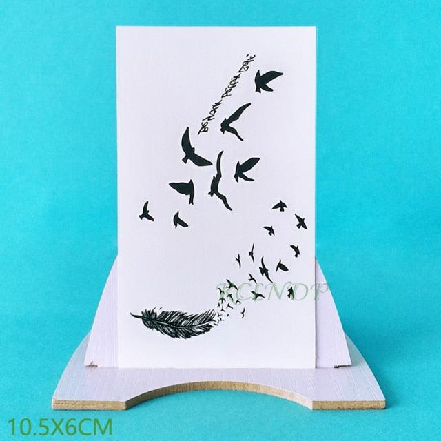 Elegant Black Music Notes Waterproof Sticker Tattoos Temporary Chest Shoulder Tattoos For Men Women Stevvex
